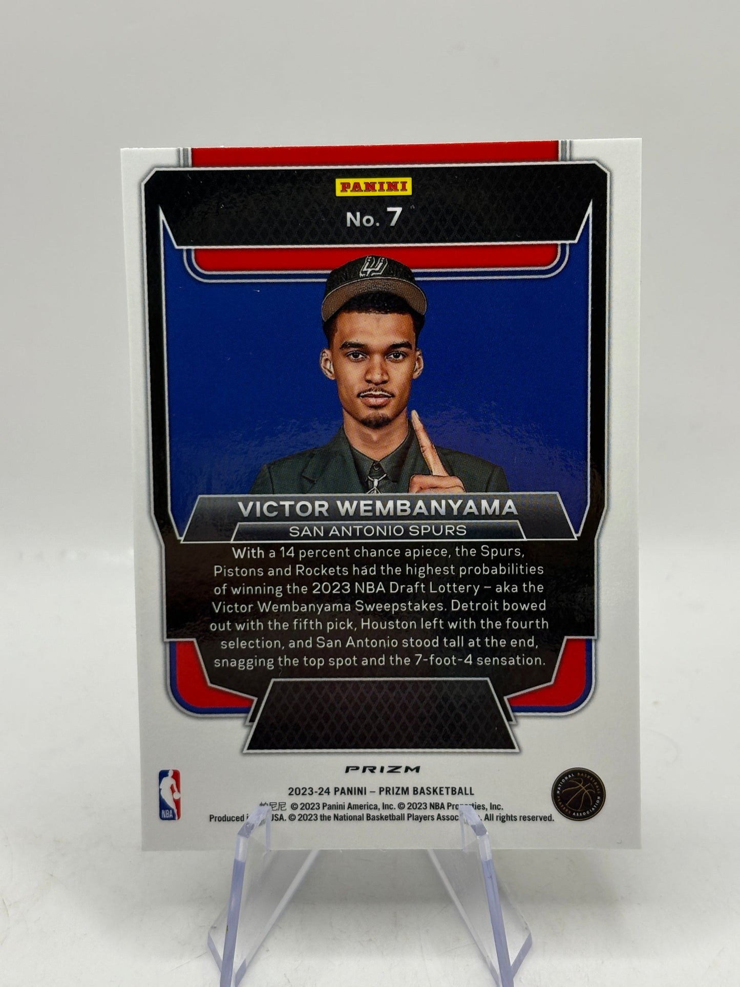 2023-24 Panini Prizm #7 Victor Wembanyama Silver Luck of the Lottery FRENLY BRICKS - Open 7 Days