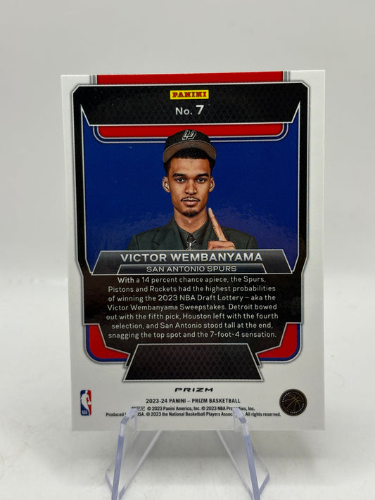 2023-24 Panini Prizm #7 Victor Wembanyama Silver Luck of the Lottery FRENLY BRICKS - Open 7 Days