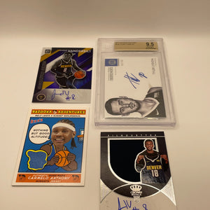 NBA Auto Denver Nuggets card lot,bundle - Carmelo Anthony + more (lot#59) FRENLY BRICKS - Open 7 Days