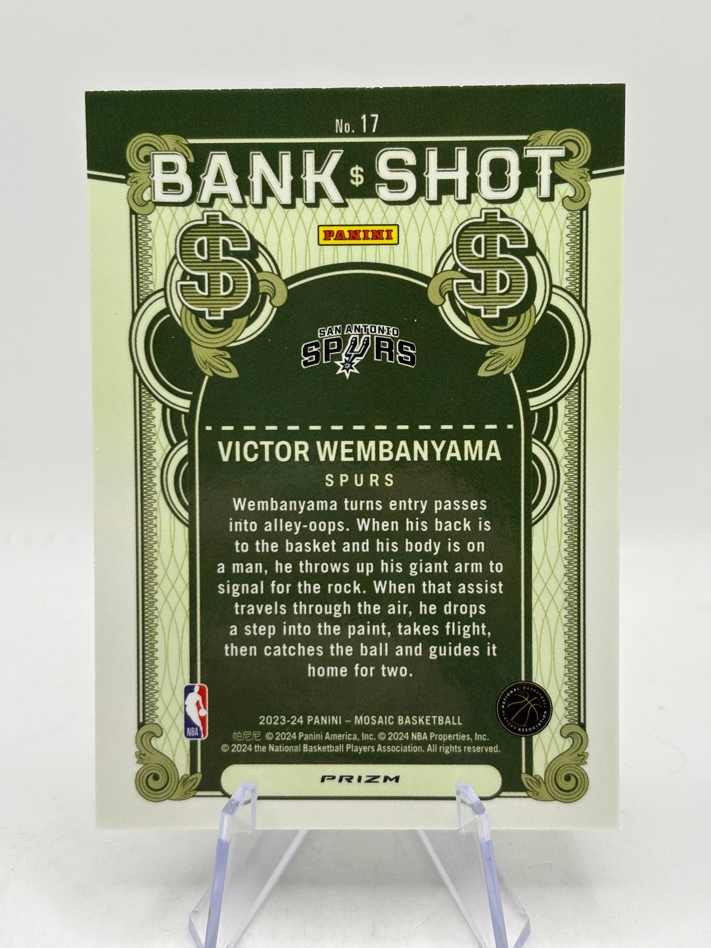 2023-24 Panini Mosaic Basketball - Victor Wembanyama Bank Shot Mosaic Silver FRENLY BRICKS - Open 7 Days