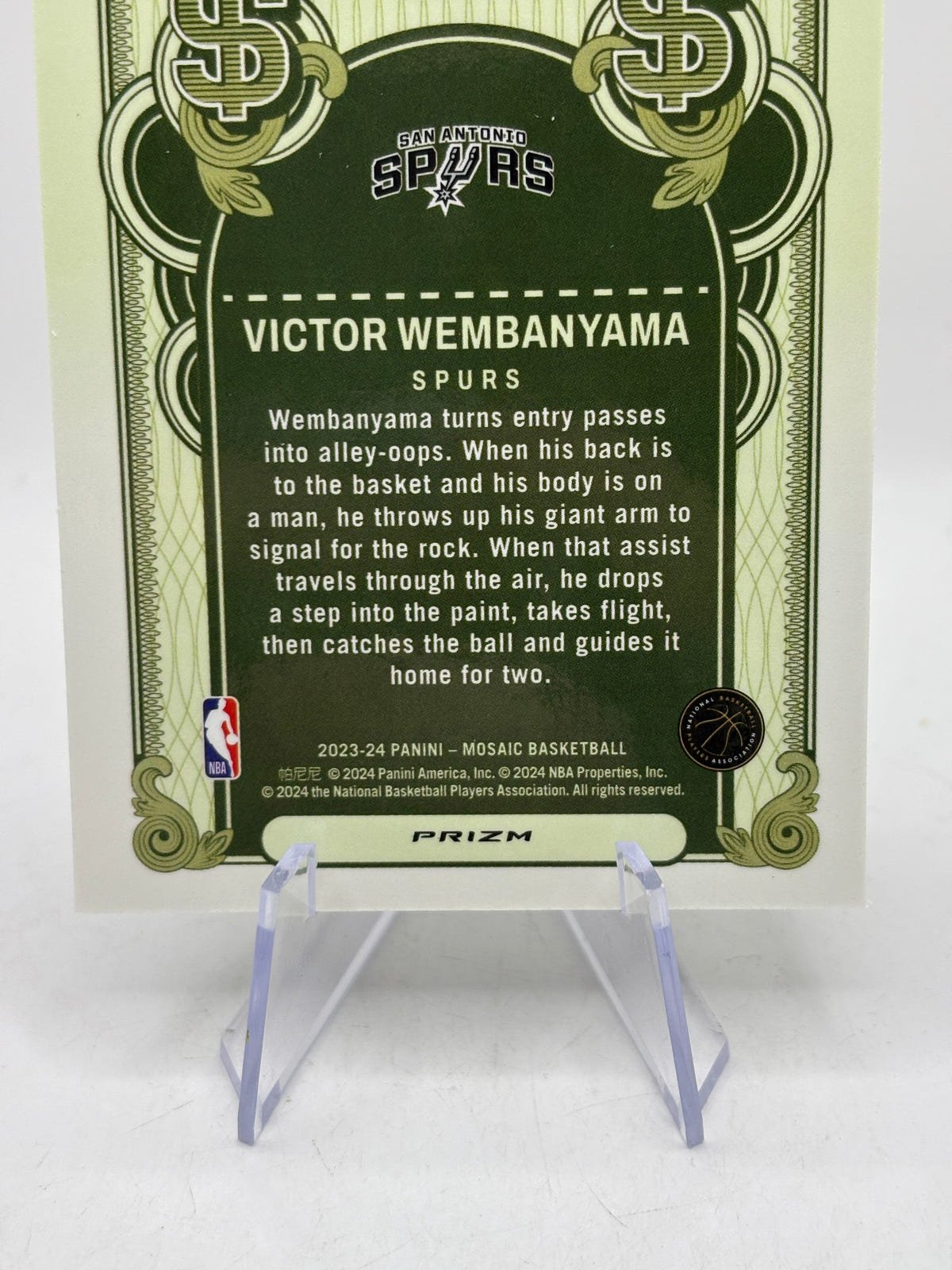 2023-24 Panini Mosaic Basketball - Victor Wembanyama Bank Shot Mosaic Silver, photo 4 image 4