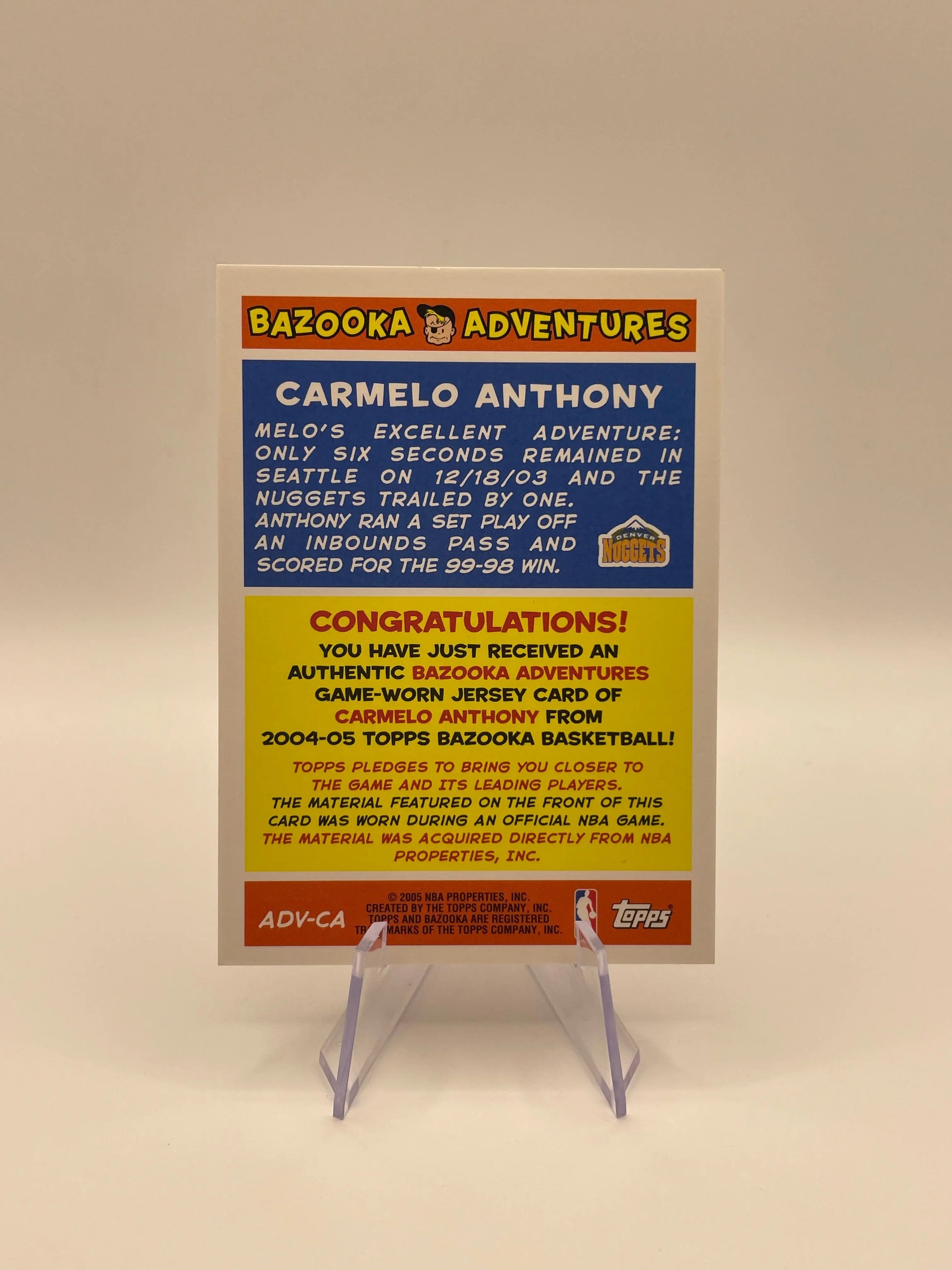 NBA Auto Denver Nuggets card lot,bundle - Carmelo Anthony + more (lot#59) FRENLY BRICKS - Open 7 Days