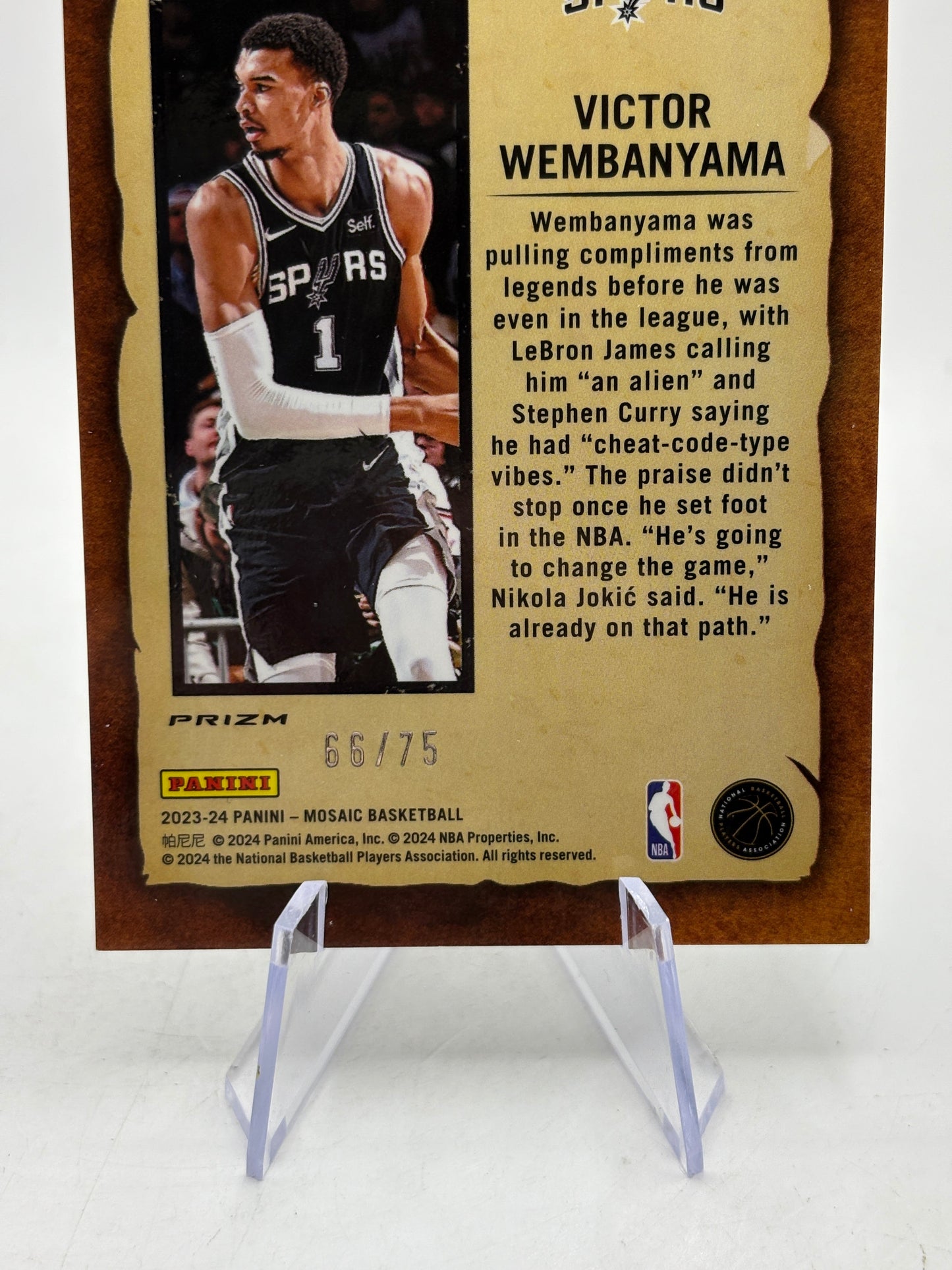 2023-24 Panini Mosaic - #5 Victor Wembanyama Notoriety Green Mosaic ROOKIE /75 FRENLY BRICKS - Open 7 Days