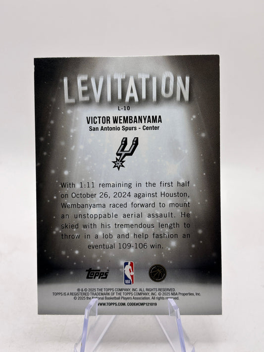 2025-26 Topps Basketball - #L-10 Victory Wembanyama Levitation Insert Silver FRENLY BRICKS - Open 7 Days