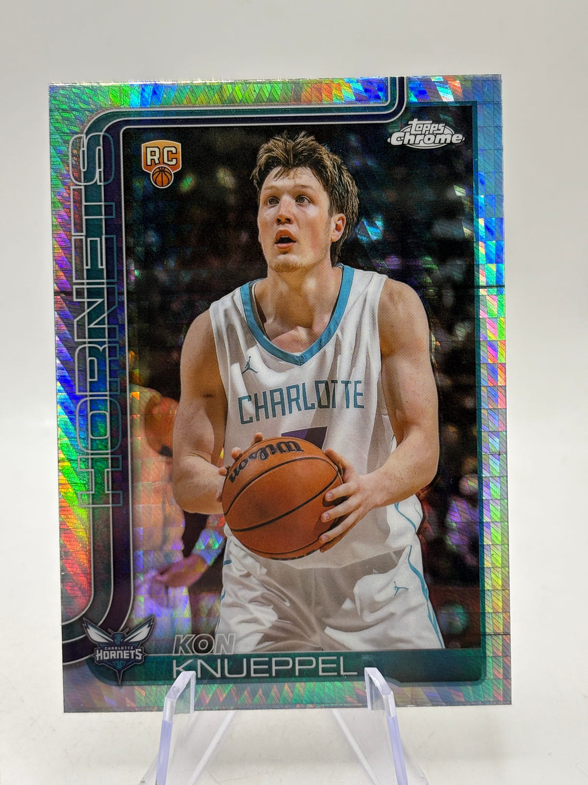 2025-26 Topps Chrome #254 Kon Knueppel Silver Wave, photo 5 image 5