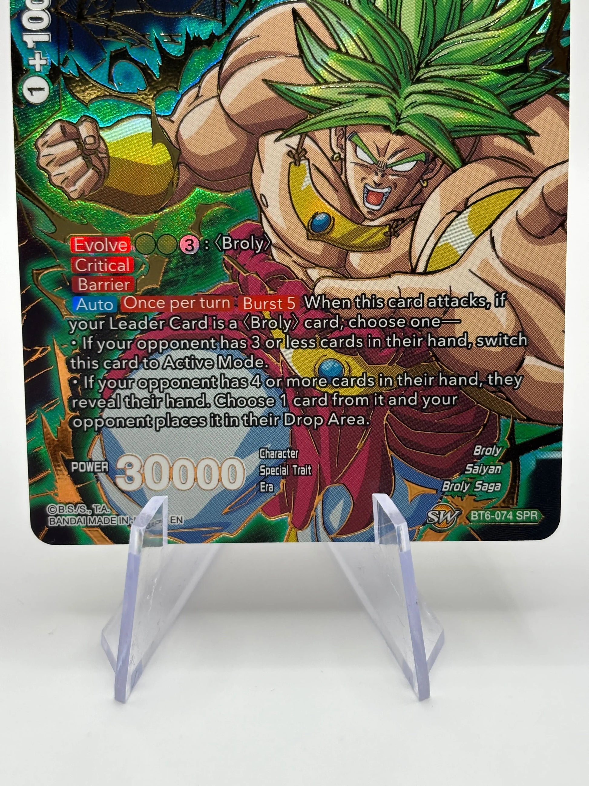 Dragon Ball Super Card Game - Broly, the Supreme Berseker BT6-074 SPR FRENLY BRICKS - Open 7 Days