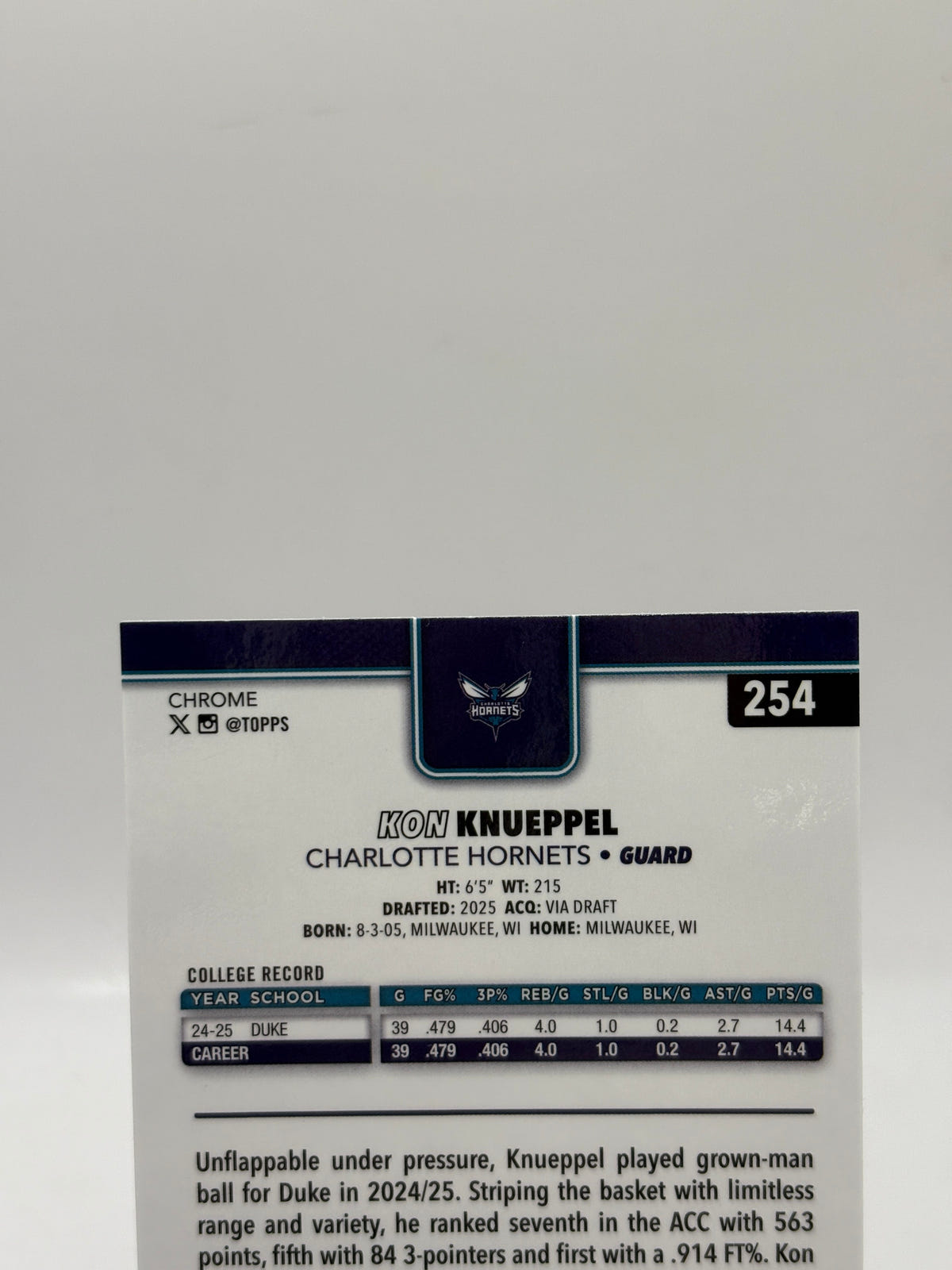 2025-26 Topps Chrome #254 Kon Knueppel Silver Wave, photo 7 image 7