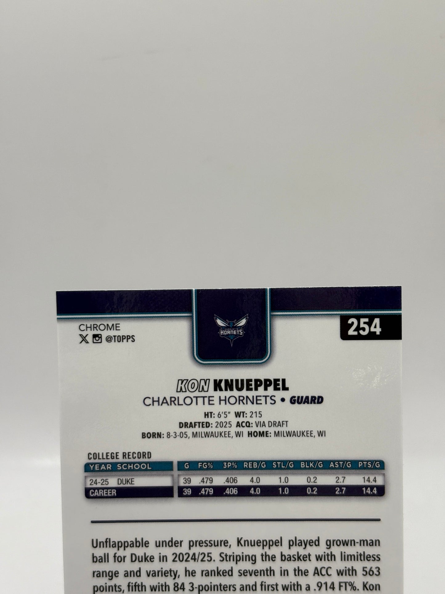 2025-26 Topps Chrome #254 Kon Knueppel Silver Wave FRENLY BRICKS - Open 7 Days