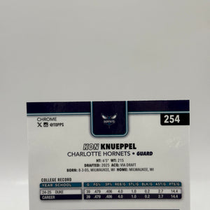 2025-26 Topps Chrome #254 Kon Knueppel Silver Wave FRENLY BRICKS - Open 7 Days