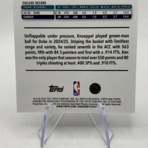 2025-26 Topps Chrome #254 Kon Knueppel Silver Wave FRENLY BRICKS - Open 7 Days