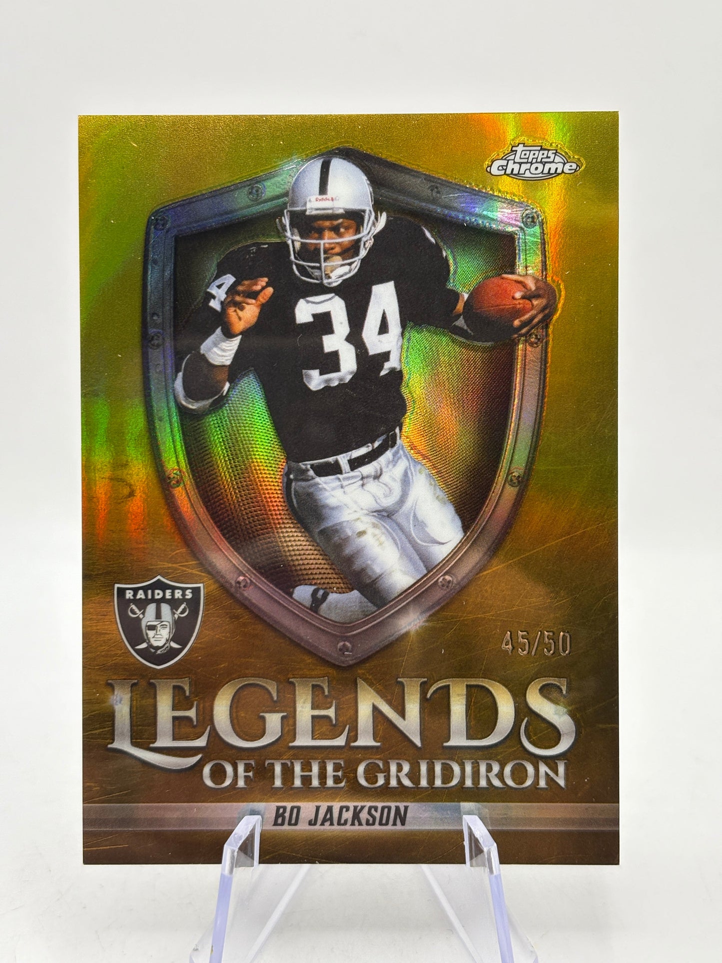 2025 Topps Chrome NFL - Legends Bo Jackson Gold /50 FRENLY BRICKS - Open 7 Days