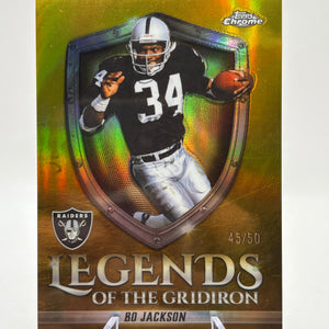 2025 Topps Chrome NFL - Legends Bo Jackson Gold /50 FRENLY BRICKS - Open 7 Days
