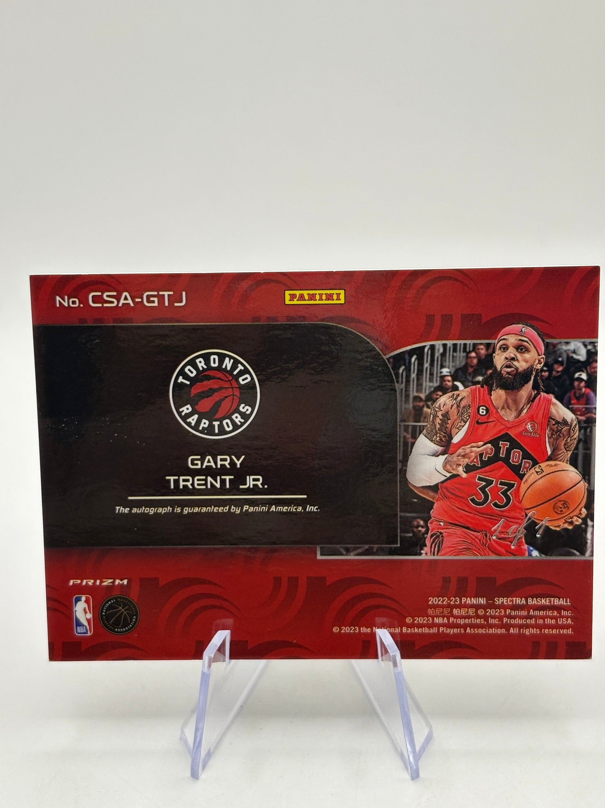 2022-23 Panini Spectra Basketball  Catalysts Gary Trent Jr. Auto 1 OF 1 FRENLY BRICKS - Open 7 Days