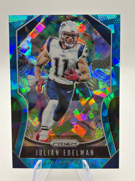 2019 Panini Prizm Football - Julian Edelman 17/99 Blue Cracked Ice NM FRENLY BRICKS - Open 7 Days