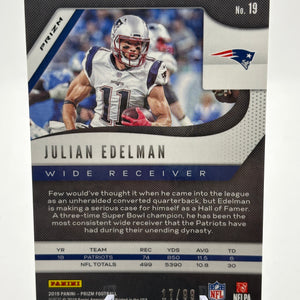 2019 Panini Prizm Football - Julian Edelman 17/99 Blue Cracked Ice NM FRENLY BRICKS - Open 7 Days