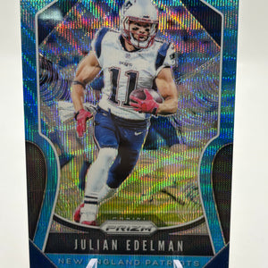 2019 Panini Prizm #19 Julian Edelman Blue Wave #/199 FRENLY BRICKS - Open 7 Days