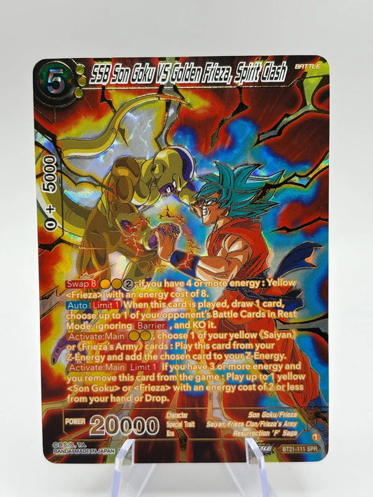 Dragon Ball Super - SSB Son Goku VS Golden Freiza, Spirit Clash BT21-111 SPR FRENLY BRICKS - Open 7 Days