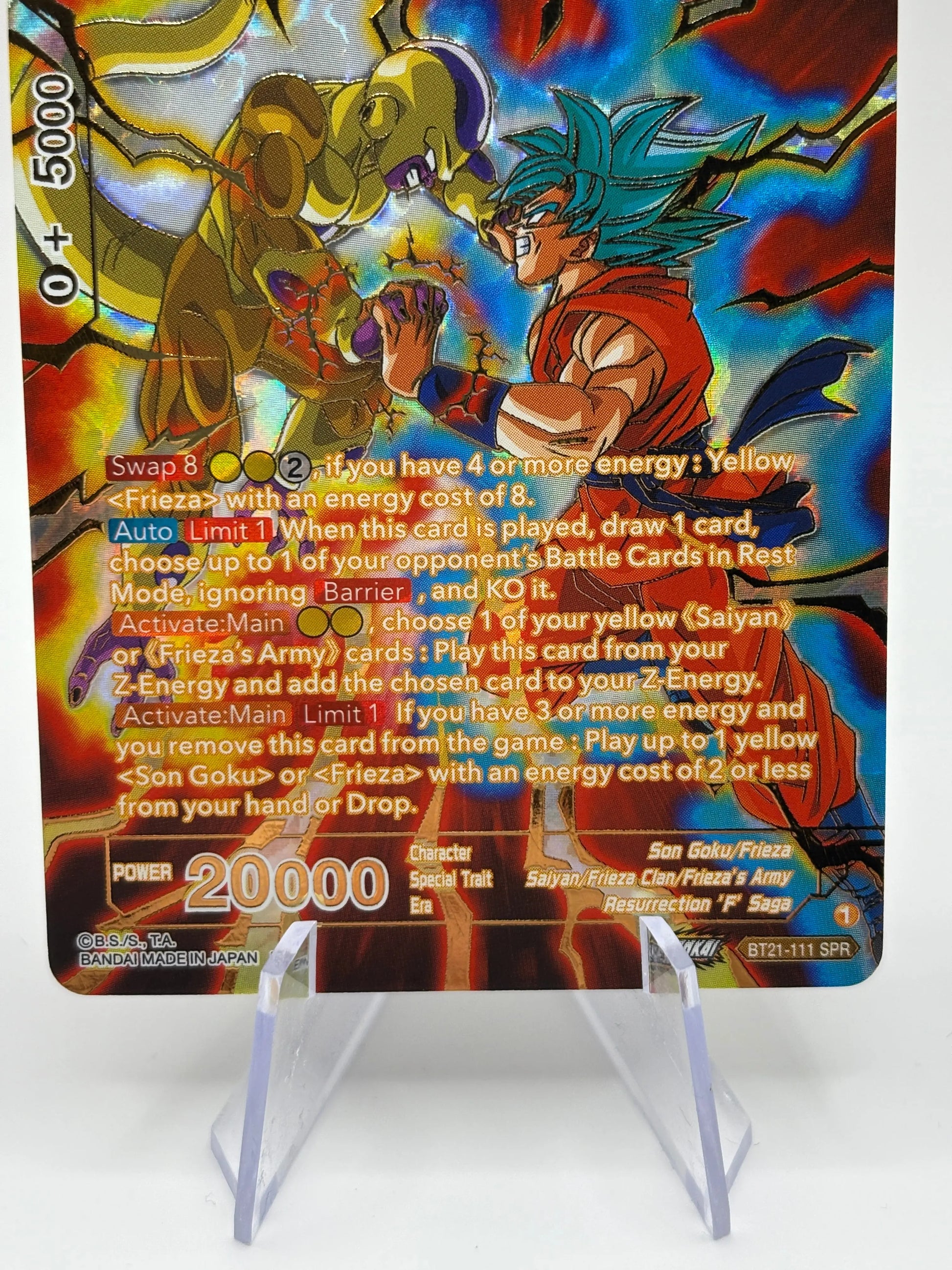 Dragon Ball Super - SSB Son Goku VS Golden Freiza, Spirit Clash BT21-111 SPR FRENLY BRICKS - Open 7 Days