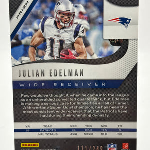 2019 Panini Prizm Orange Prizm /249 Julian Edelman #19 FRENLY BRICKS - Open 7 Days