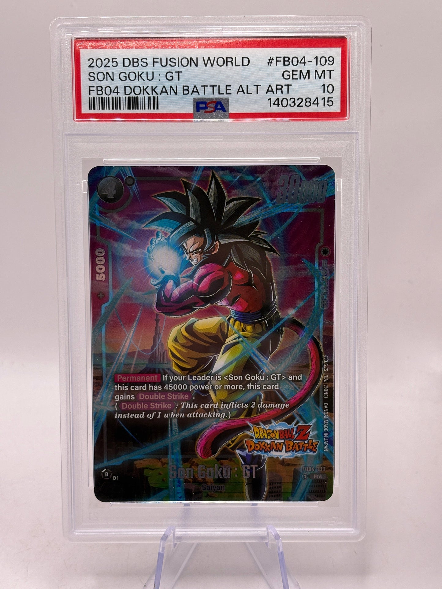 2025 Dragon Ball Super Fusion World - Son Goku : GT FB04-109 Alt PSA 10 FRENLY BRICKS - Open 7 Days