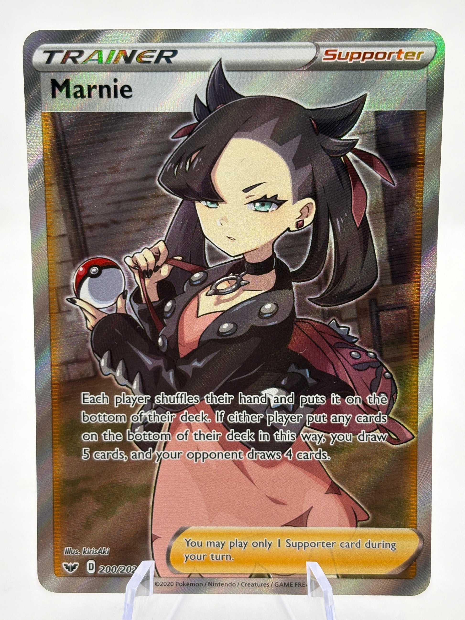 Pokemon TCG Sword Shield Base - Marnie 200/202 Full Art NM FRENLY BRICKS - Open 7 Days