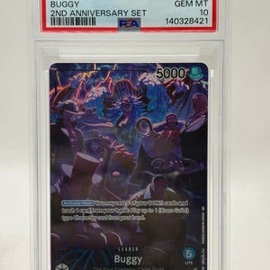2025 One Piece TCG - Buggy OP09-042 2nd Anniversary PSA 10 English FRENLY BRICKS - Open 7 Days
