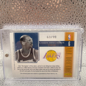 2010-11 Panini National Treasures All Decade Relic #6 Kareem Abdul-Jabbar 63/99 Nm FRENLY BRICKS - Open 7 Days