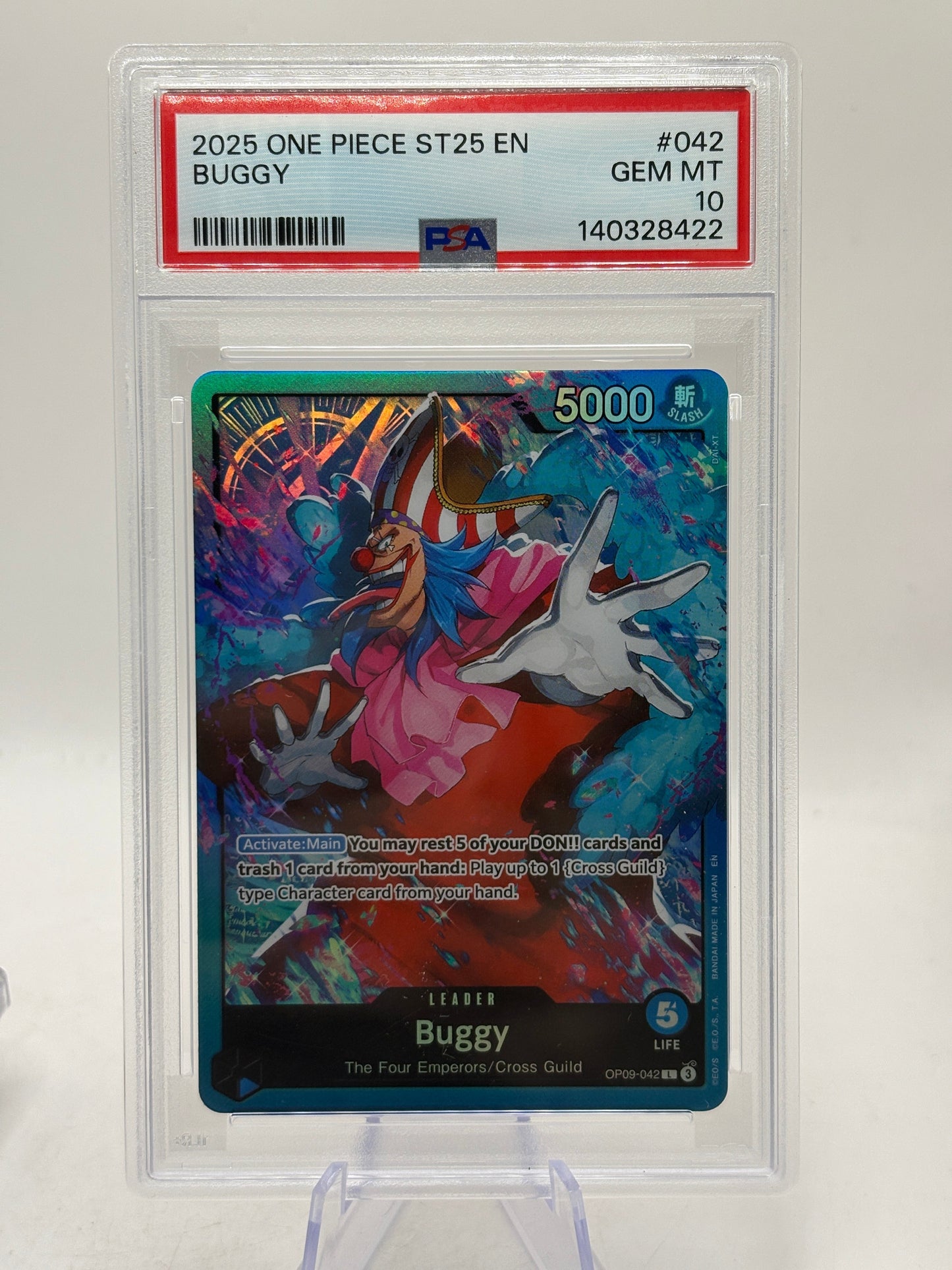 2025 One Piece ST25 - Buggy OP09-042 L PSA 10 GEM MINT FRENLY BRICKS - Open 7 Days