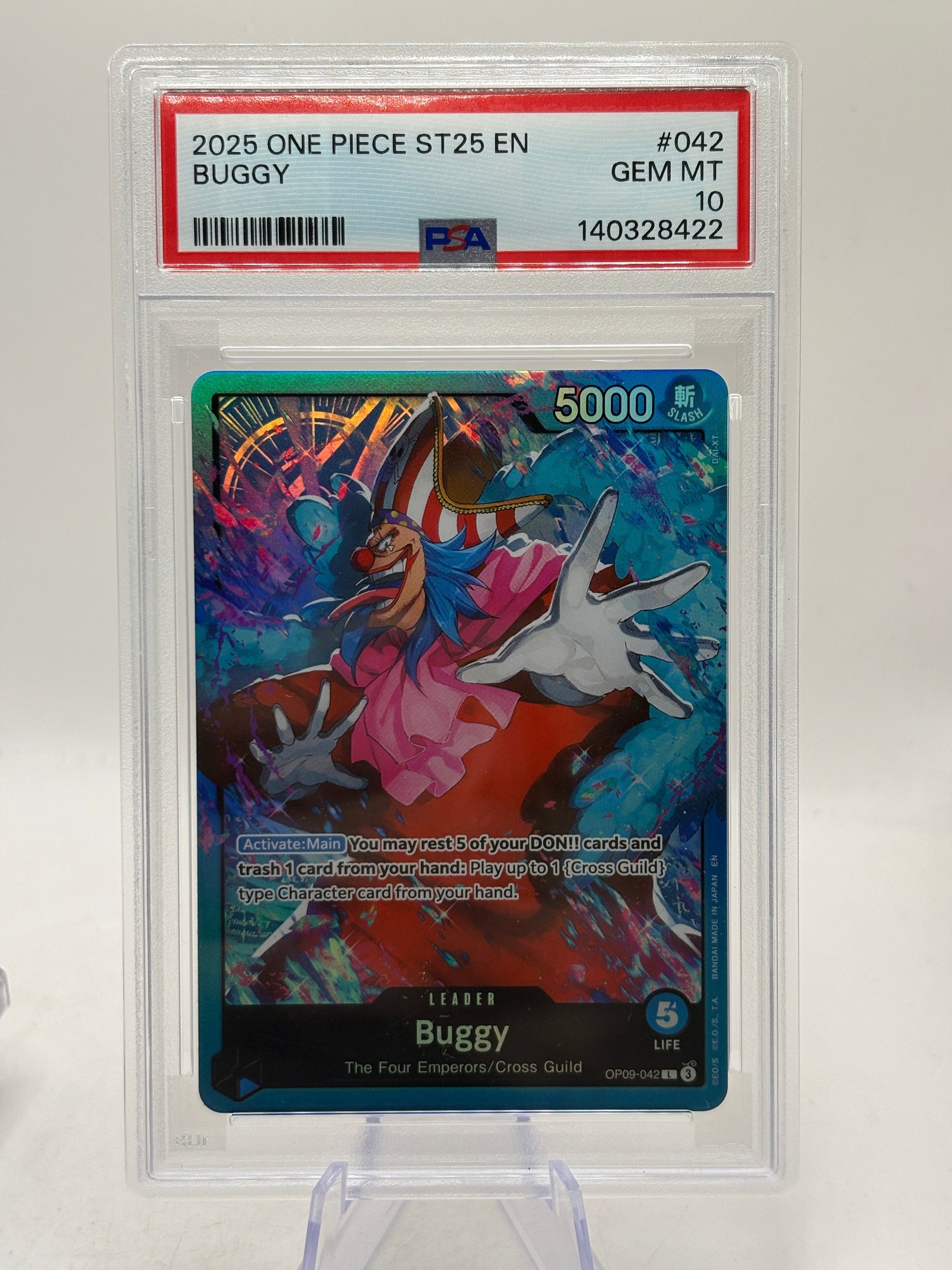 2025 One Piece ST25 - Buggy OP09-042 L PSA 10 GEM MINT FRENLY BRICKS - Open 7 Days