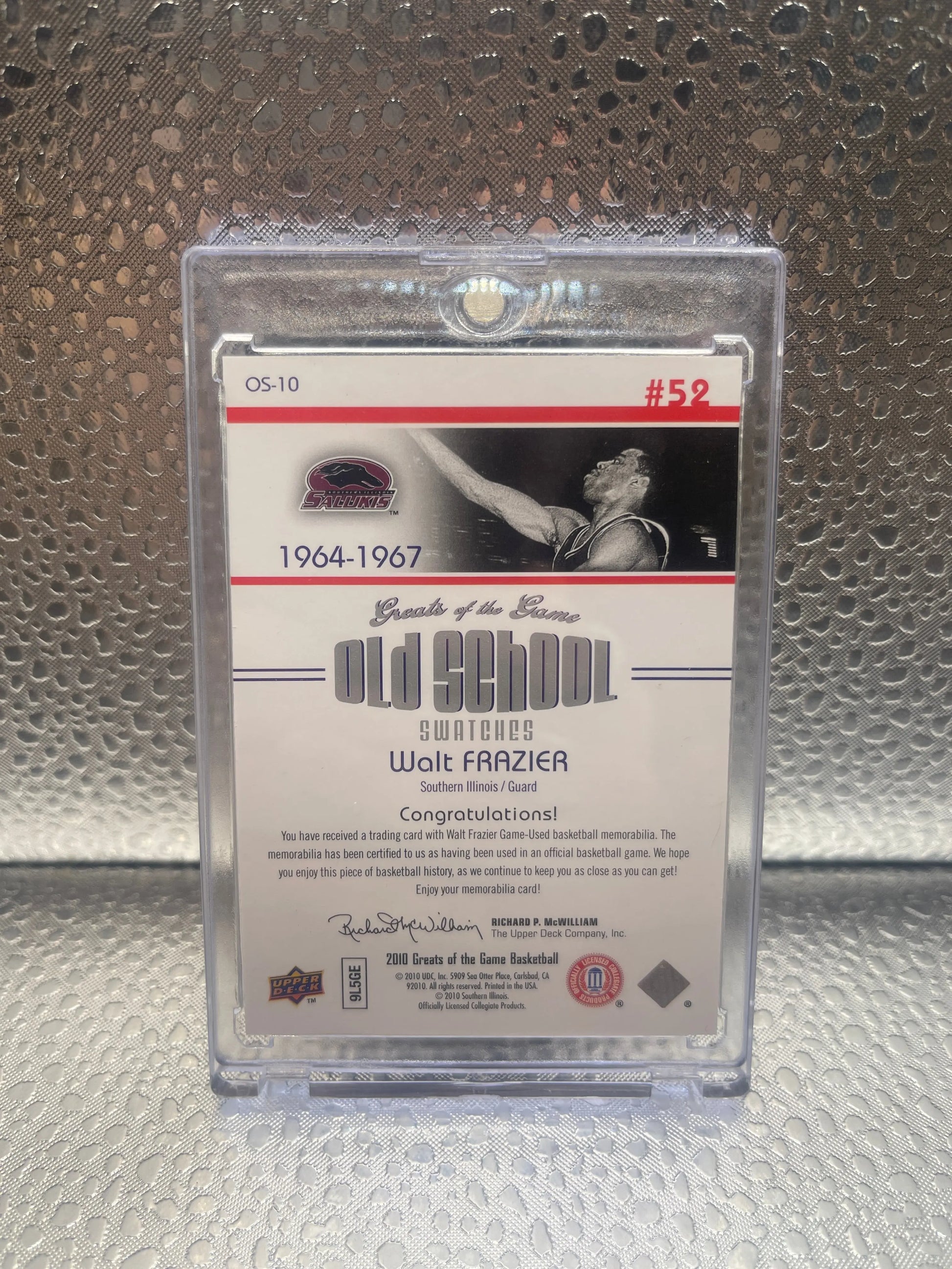 Walt Frazier 2009-10 Upper Deck Greats Old School Game Jersey New York Knick HOF NM FRENLY BRICKS - Open 7 Days