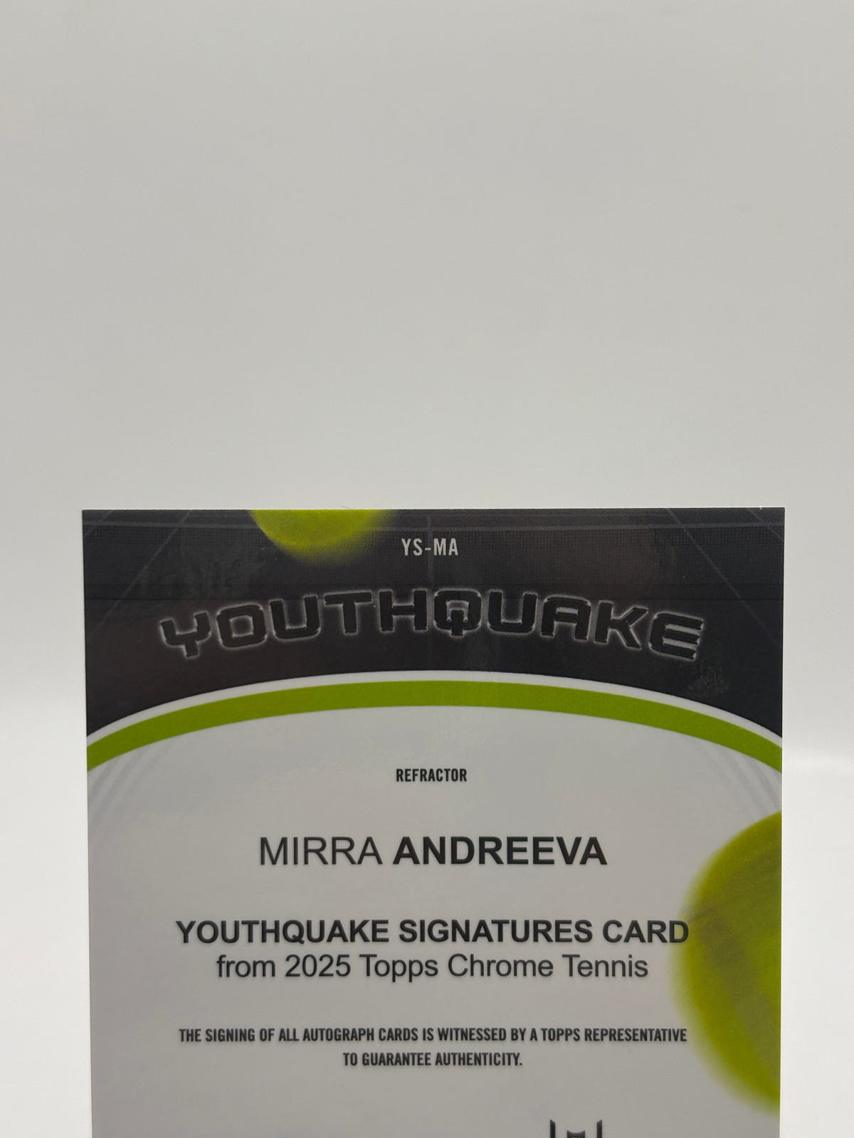 2025 Topps Chrome Tennis - Mirra Andreeva Auto Youthquake /99 Silver, photo 7 image 7