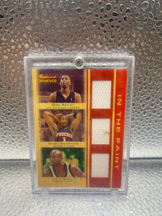 2007-08 Topps Trademark Moves Kobe Bryant Garnett Stoudemire GU Jersey #01/50 FRENLY BRICKS - Open 7 Days