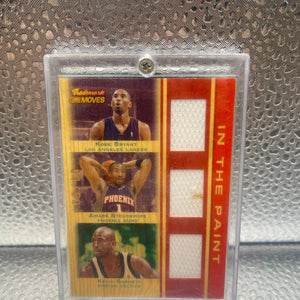 2007-08 Topps Trademark Moves Kobe Bryant Garnett Stoudemire GU Jersey #01/50 FRENLY BRICKS - Open 7 Days