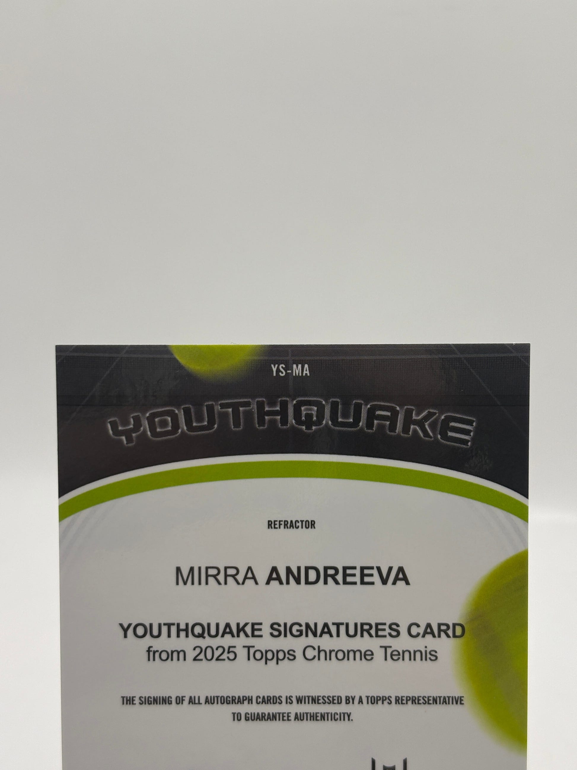 2025 Topps Chrome Tennis - Mirra Andreeva Auto Youthquake /99 Silver, photo 3 image 3
