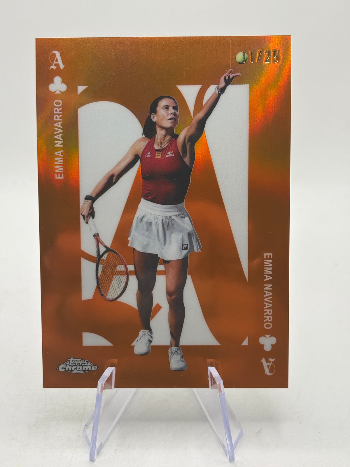 2025 Topps Chrome Tennis - Emma Navarro Aces Orange /25 image 1