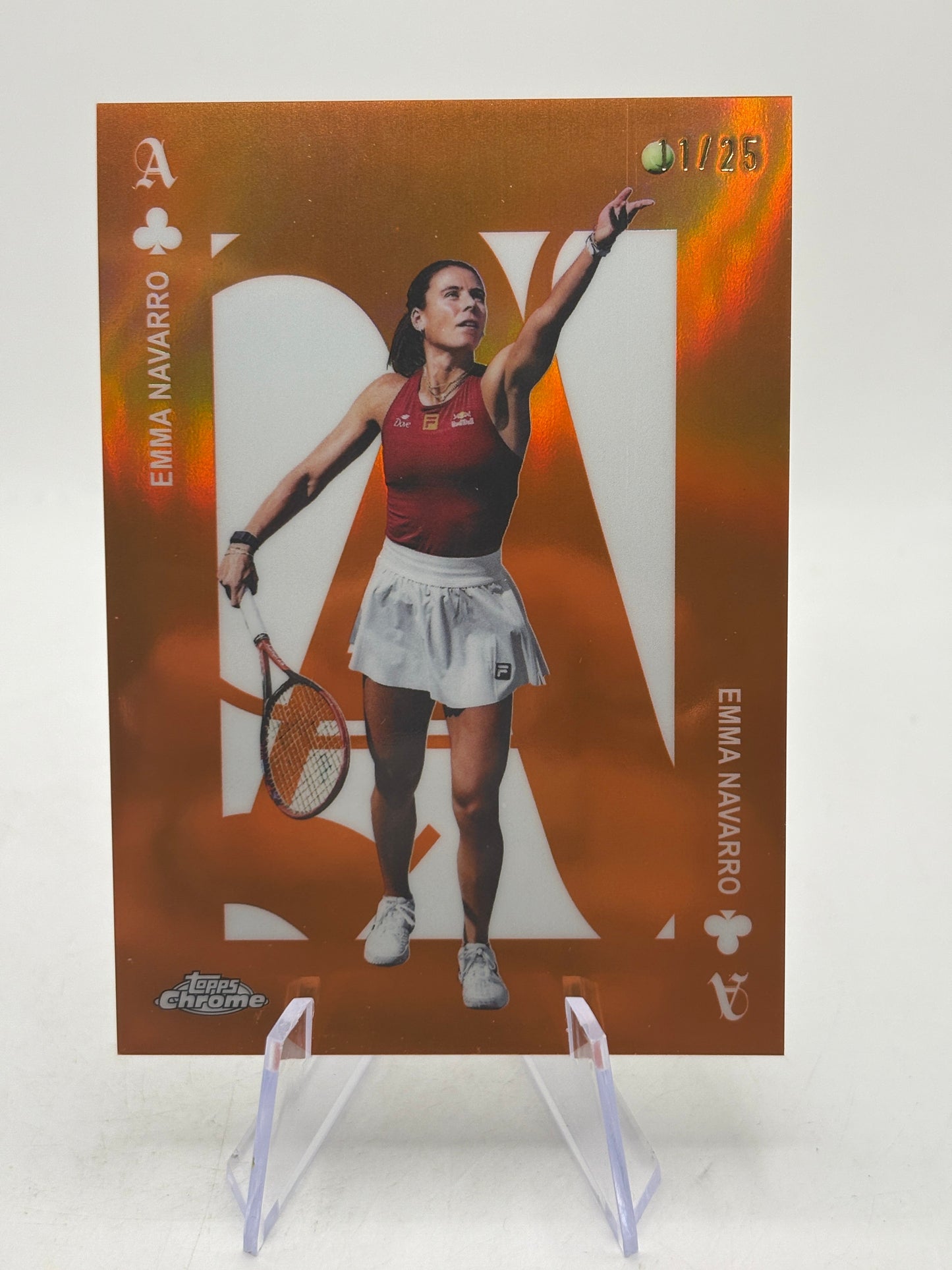 2025 Topps Chrome Tennis - Emma Navarro Aces Orange /25 FRENLY BRICKS - Open 7 Days
