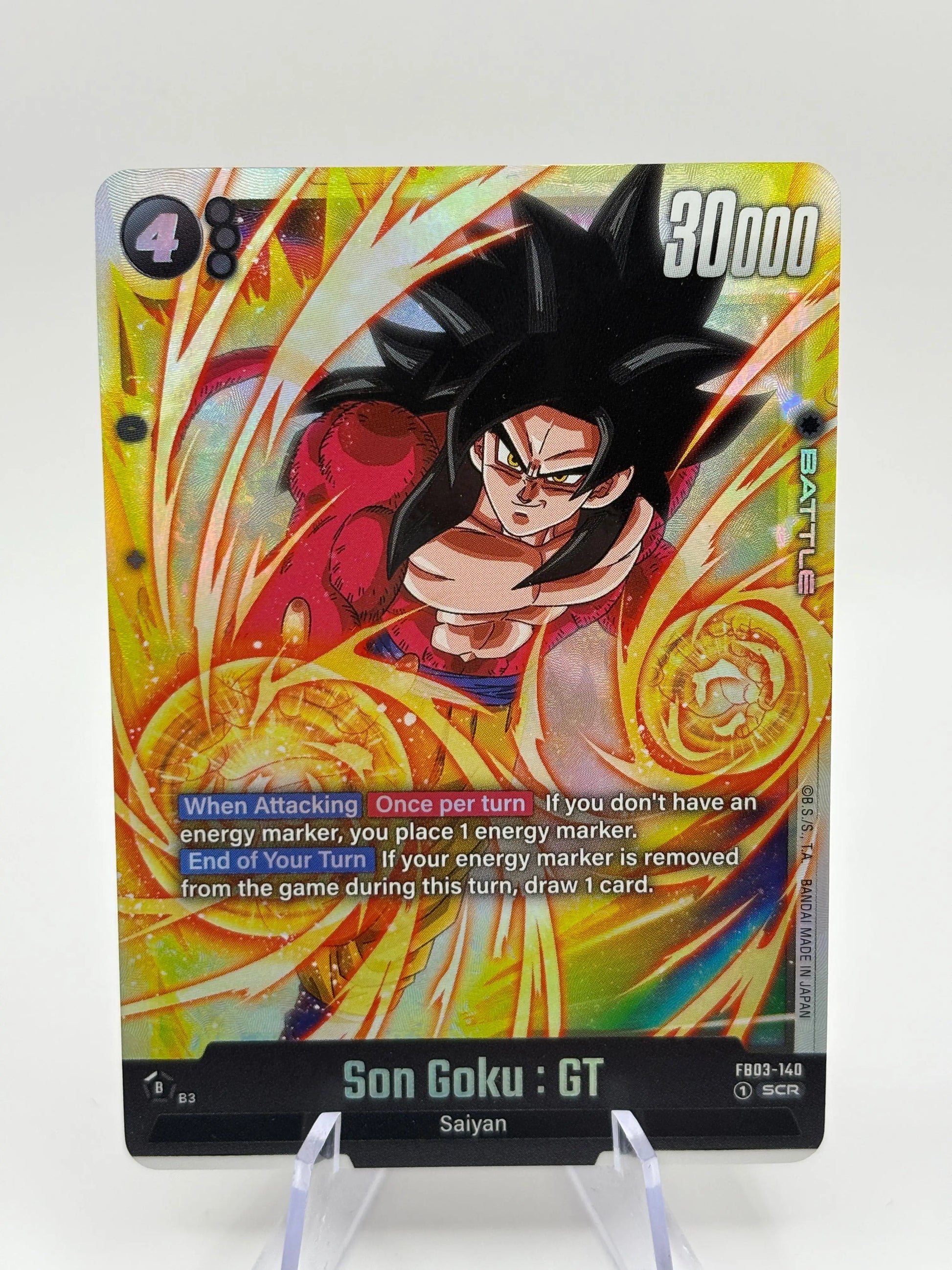Dragon Ball Super Fusion World - Son Goku : GT FB03-140 SCR Secret FRENLY BRICKS - Open 7 Days