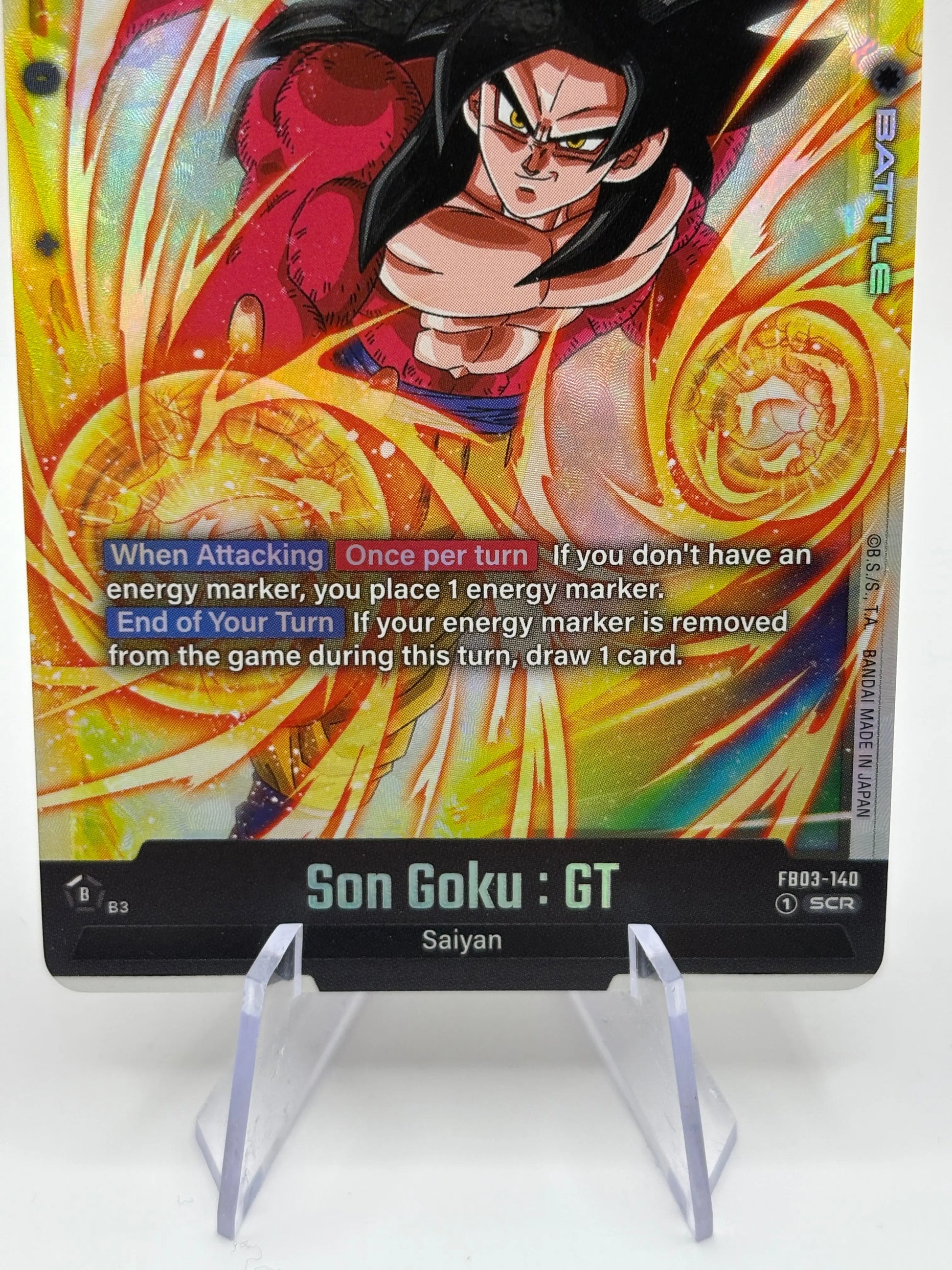 Dragon Ball Super Fusion World - Son Goku : GT FB03-140 SCR Secret FRENLY BRICKS - Open 7 Days