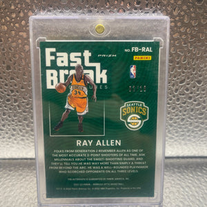 2021 Donruss Optic RAY ALLEN FAST BREAK SIGNATURES GOLD AUTOGRAPH #02/10 Sonics FRENLY BRICKS - Open 7 Days