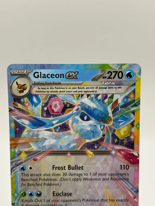 Pokemon TCG Prismatic Evolutions- Glaceon EX 026/131 LP FRENLY BRICKS - Open 7 Days