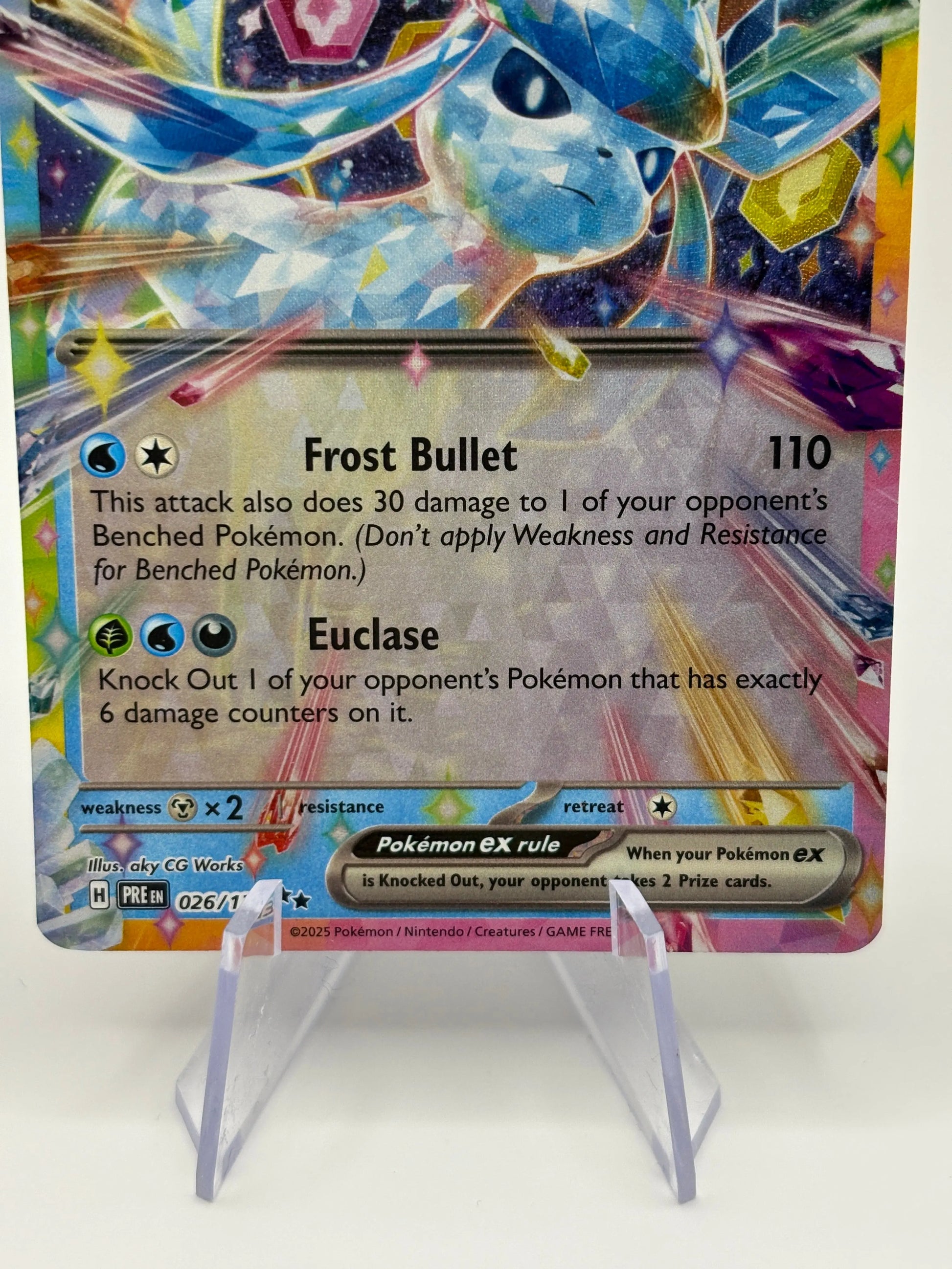 Pokemon TCG Prismatic Evolutions- Glaceon EX 026/131 LP FRENLY BRICKS - Open 7 Days