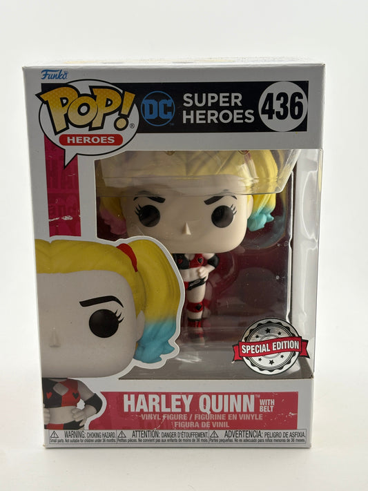 Funko POP! Heroes DC Super Heroes #436 Harley Quinn with Belt Special Edition FRENLY BRICKS - Open 7 Days