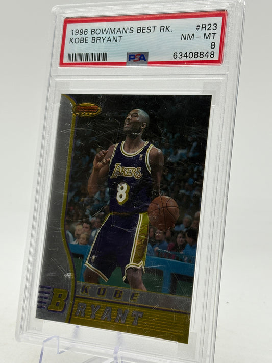 1996 Bowman’s Best Rookie Kobe Bryant #R23 - PSA 8 Near Mint FRENLY BRICKS - Open 7 Days