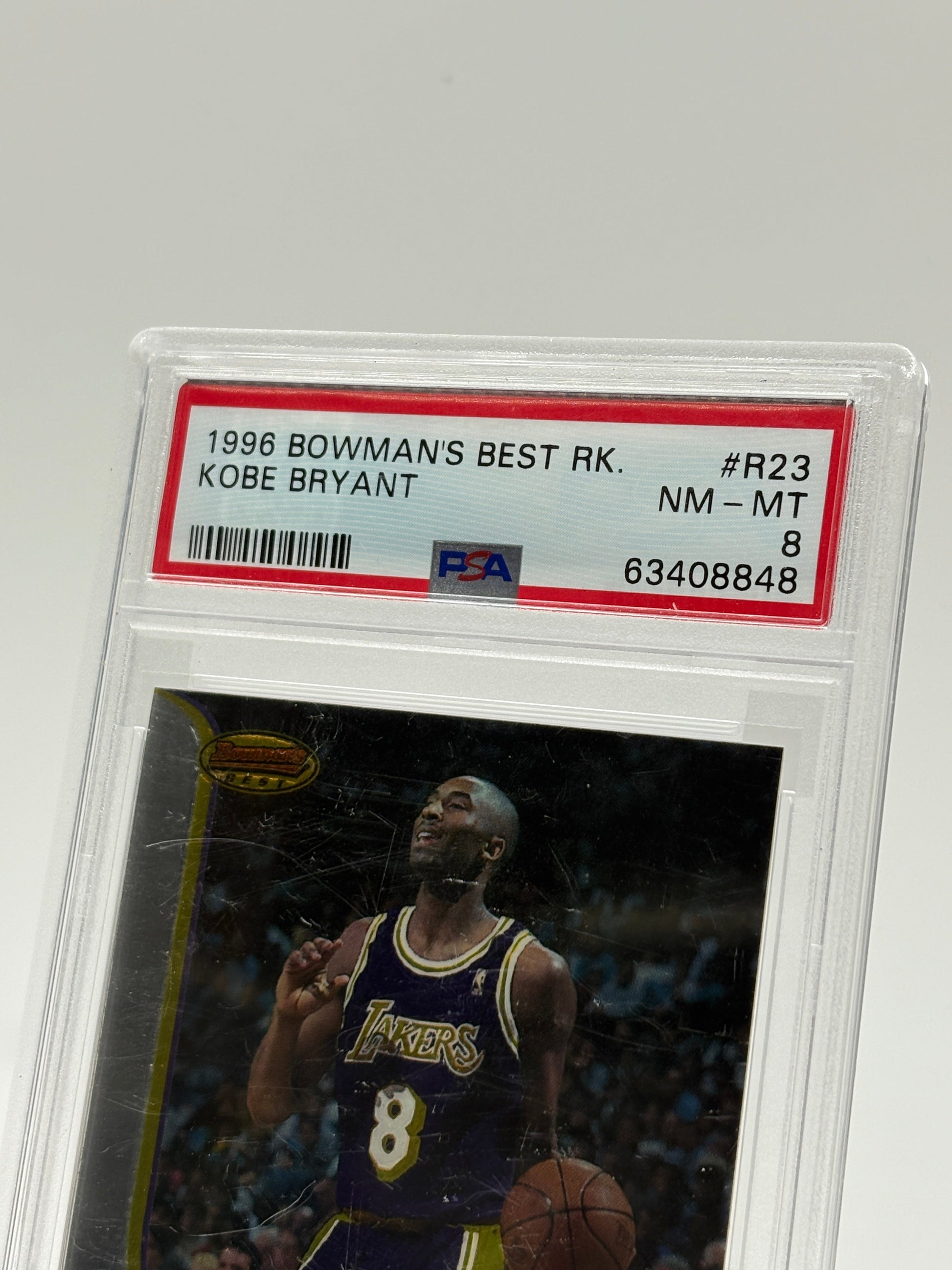 1996 Bowman’s Best Rookie Kobe Bryant #R23 - PSA 8 Near Mint FRENLY BRICKS - Open 7 Days