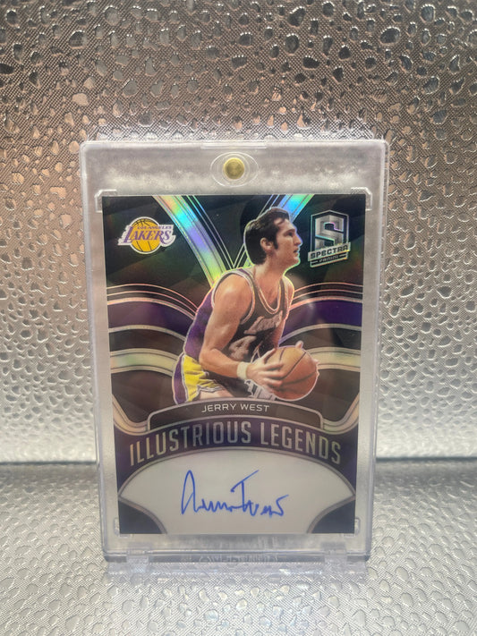 2021-22 Spectra Jerry West Illustrious Legends Prizm Auto /75 NM FRENLY BRICKS - Open 7 Days