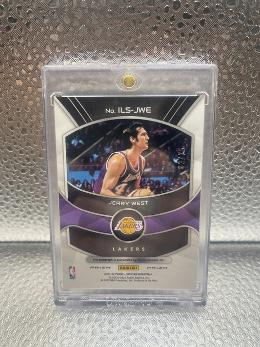 2021-22 Spectra Jerry West Illustrious Legends Prizm Auto /75 NM FRENLY BRICKS - Open 7 Days