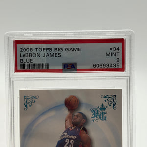 2006 Topps Big Game Lebron James Blue /59 #34 PSA 9 FRENLY BRICKS - Open 7 Days
