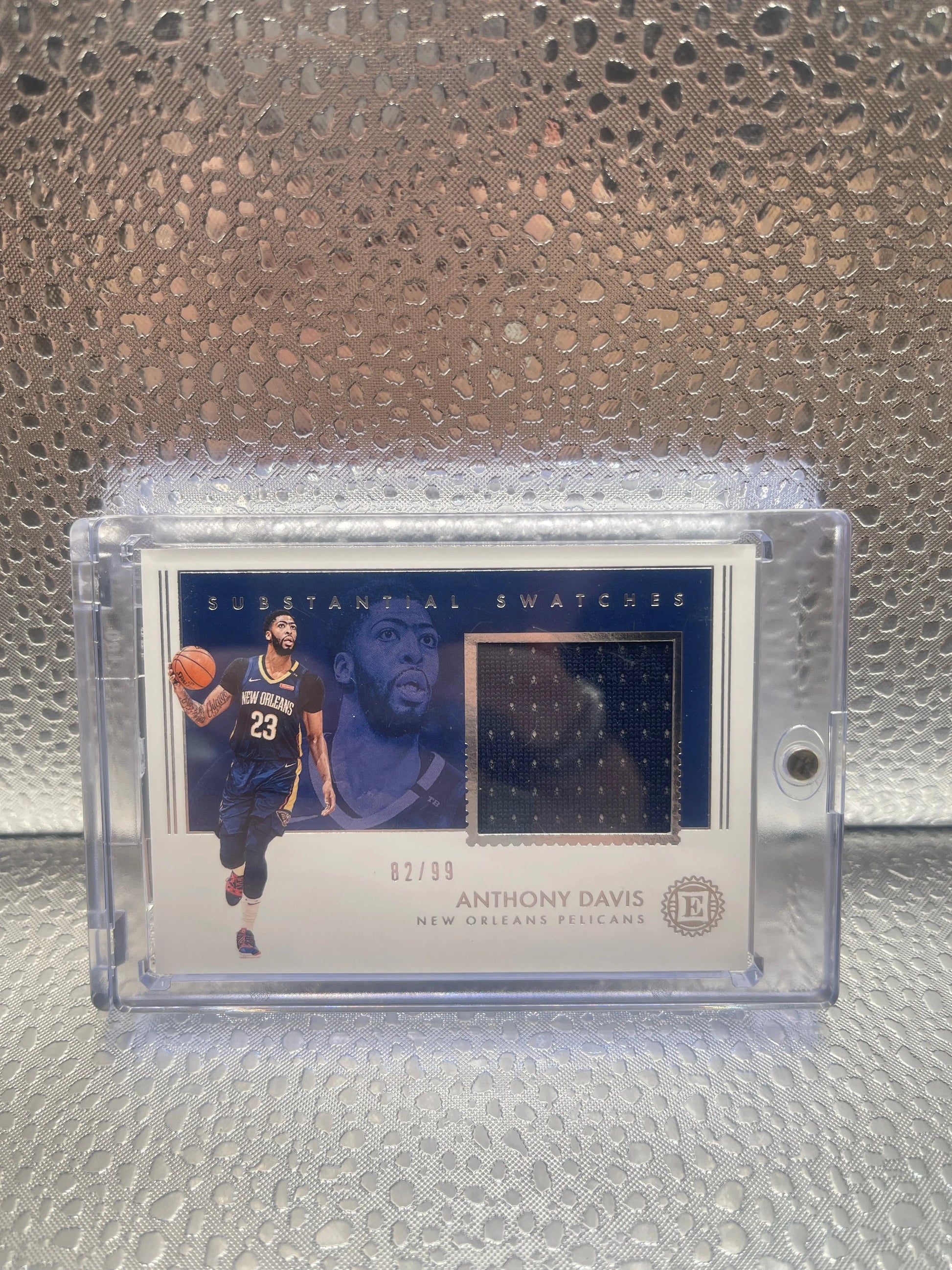 2018-19 Encased Substantial Swatches Relics Jersey ANTHONY DAVIS #SW-ADV #/99 FRENLY BRICKS - Open 7 Days