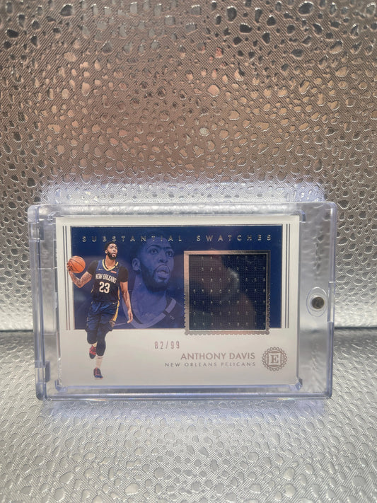 2018-19 Encased Substantial Swatches Relics Jersey ANTHONY DAVIS #SW-ADV #/99 FRENLY BRICKS - Open 7 Days