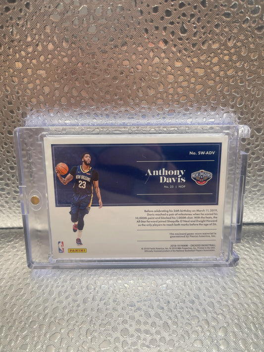 2018-19 Encased Substantial Swatches Relics Jersey ANTHONY DAVIS #SW-ADV #/99 FRENLY BRICKS - Open 7 Days